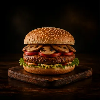 Serviervorschlag: Mushroom-Burger