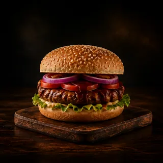 Serviervorschlag: BBQ-Burger