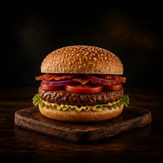 Serviervorschlag: Speck-Burger